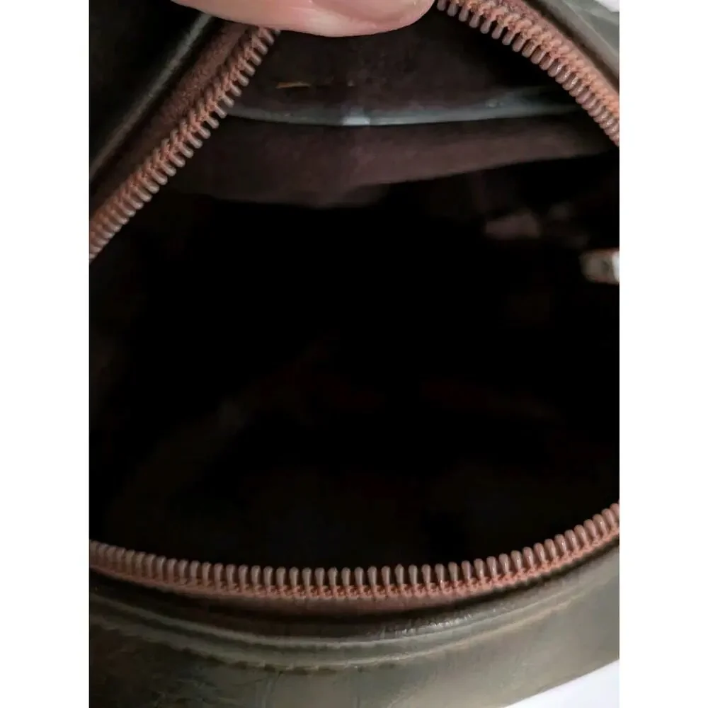 Vintage Camera Bag Dark Brown Faux Leather Padded Tech/Travel/Accessory/Gear